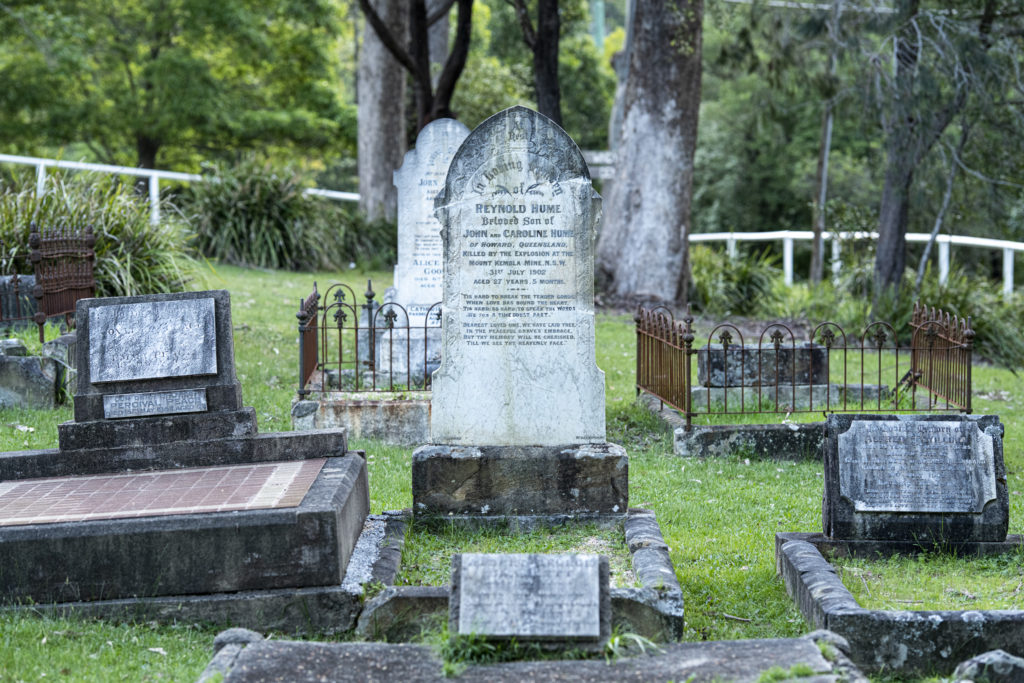 Headstone at Mt Kembla, Windy Gully Cemetery.