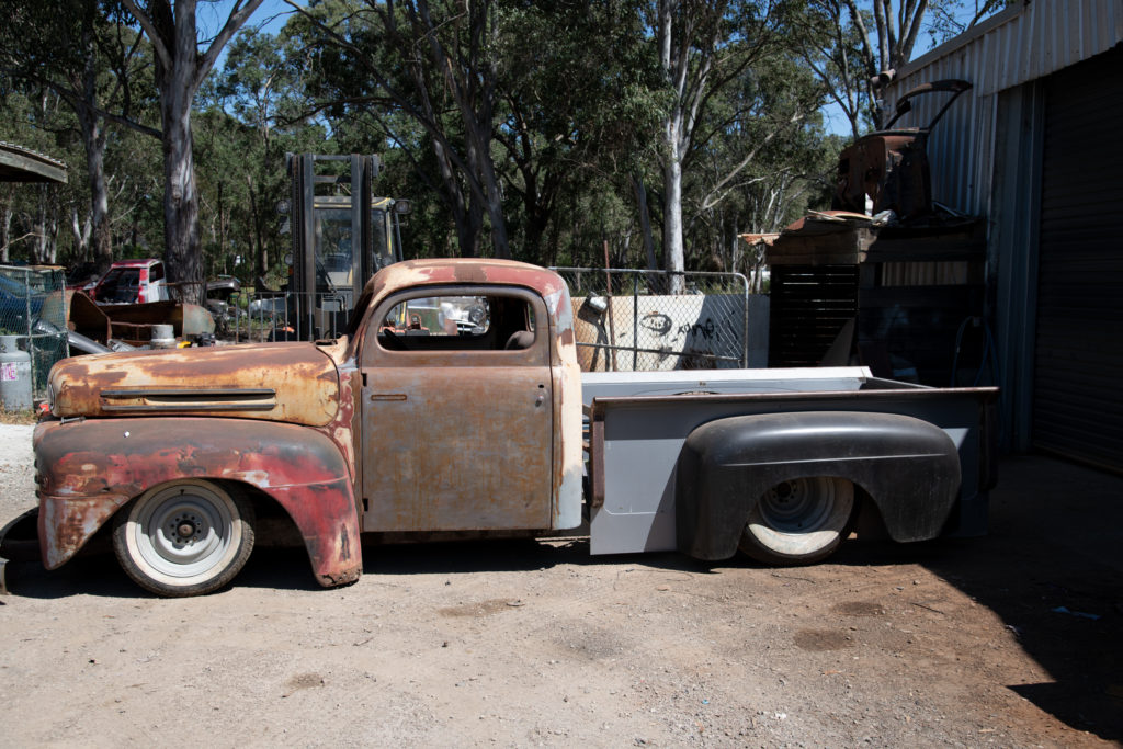 Old FORD ute being customised