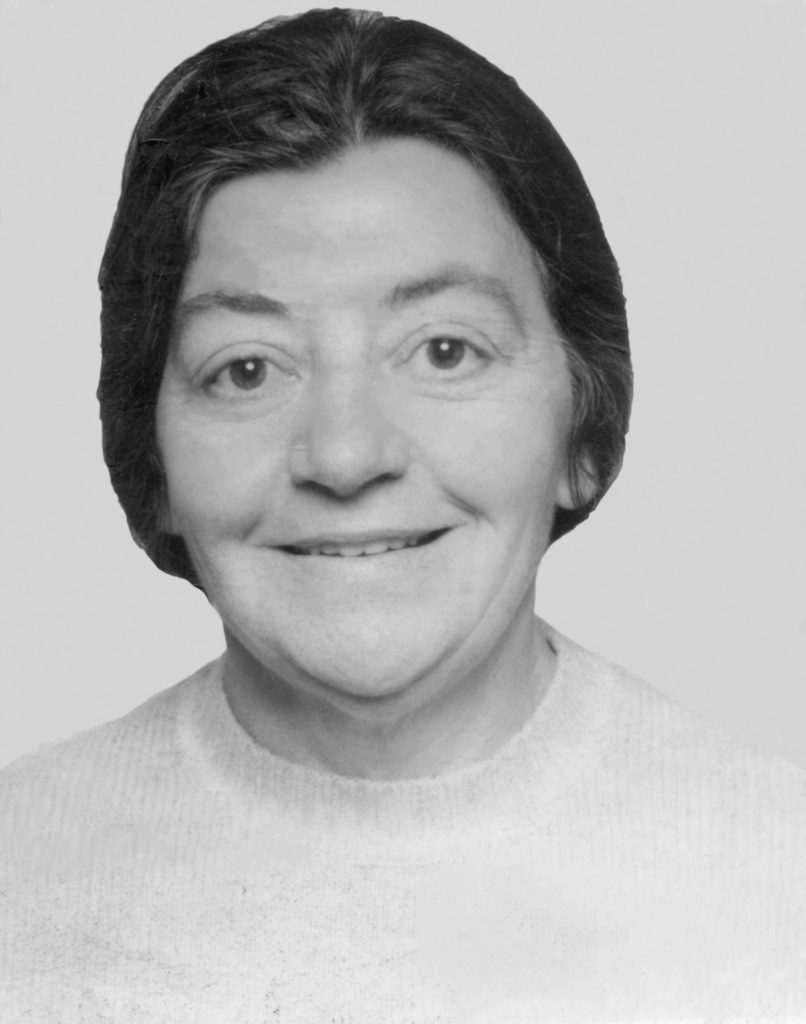 Restored image of lady taken about 1950