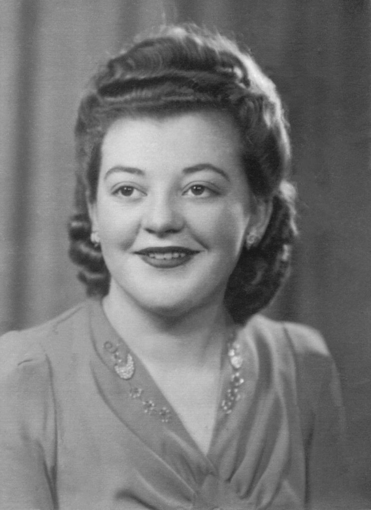 Restored image of lady taken about 1950